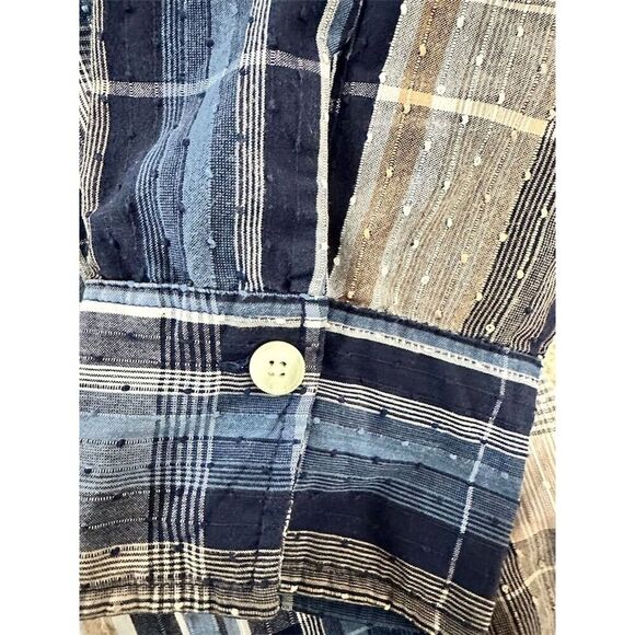 Baxter and wells  Blue Plaid Long Sleeve Button-Down Shirt Size‎ L - Picture 4 of 7